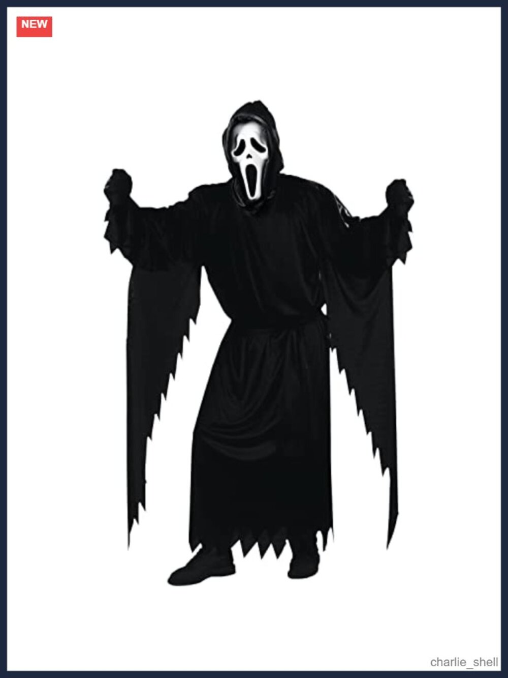 Ghost Face Scream Adult Halloween Costume Robe and Mask Set
